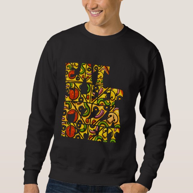 Sudadera comer dormir pizza repetir (Anverso)