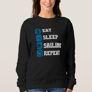 Sudadera Comer Dormir Repetir Capitán de Vela Ancla Sa