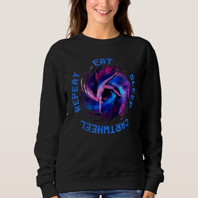 Sudadera Comer Dormir Rueda Repetir Galaxia Vía Láctea Para (Anverso)