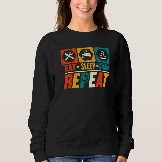 Sudadera Comer Dormir Sellar Repetir   Coleccionista de Sel (Anverso)