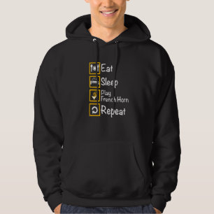 Sudadera Comer Dormir Tocar Trompa Francesa Repetir Trompa 