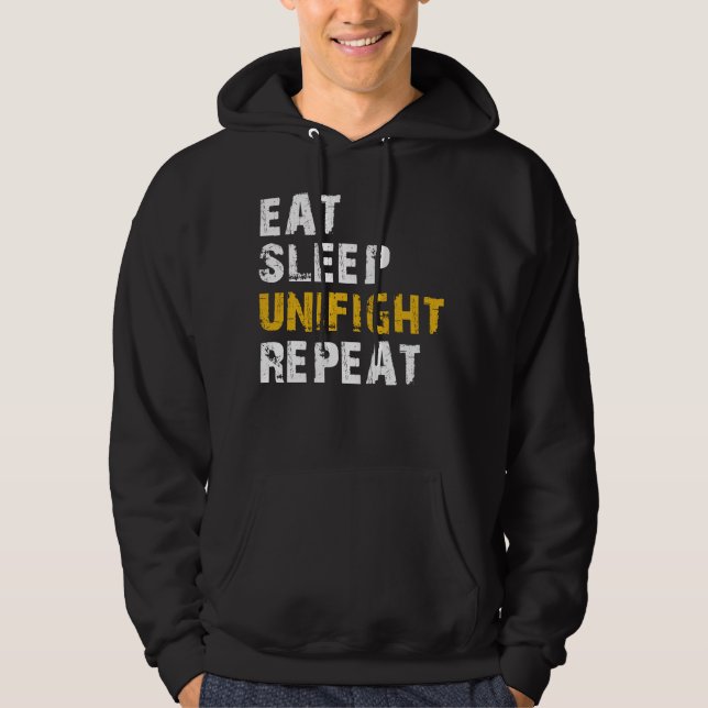 Sudadera comer dormir Unipelea (Anverso)