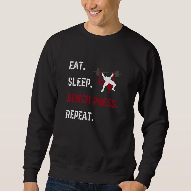 Sudadera Comer el botón de espera pulsando Repetir la motiv (Anverso)