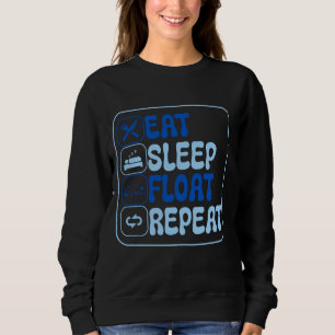 Sudadera Comer el flotador del sueño repetido Manatees Love