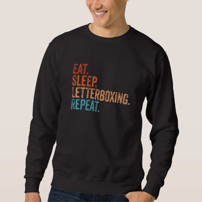 Sudadera Comer el Letterboxing Sleep Repetir la divertida c (Anverso)