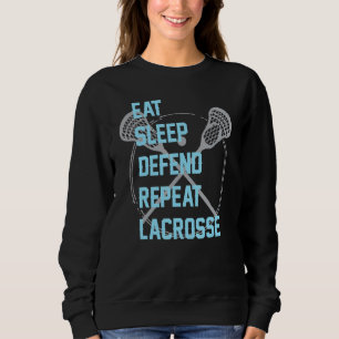 Sudadera Comer El Sueño Defender Repetir Lacrosse Lax Para 