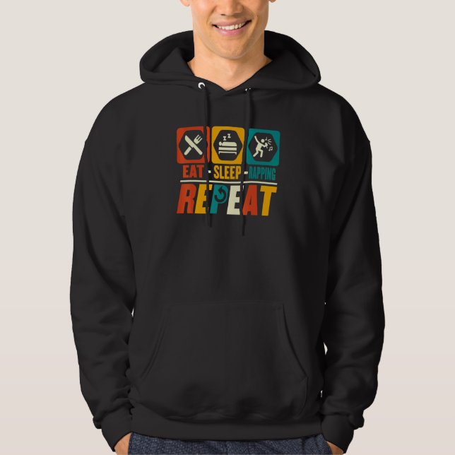 Sudadera Comer el sueño Rapto Rapper Rap Repetir Hip Hop (Anverso)