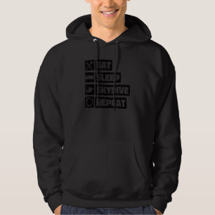 Sudadera Comer el sueño Skydive Repetir el paracaidismo Gua
