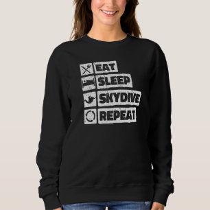 Sudadera Comer el sueño Skydive Repetir el paracaidismo Gua