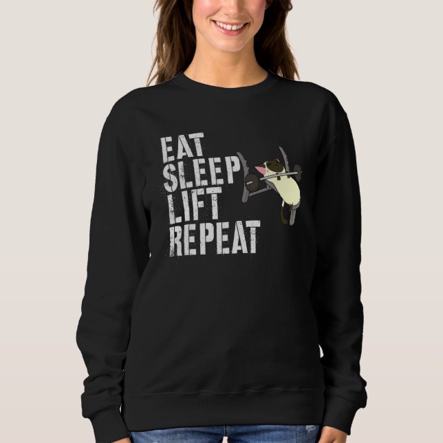 Sudadera Comer elevador de sueño repetidamente levantamient (Anverso)