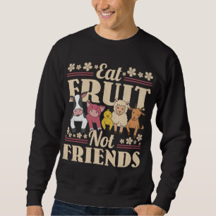 Sudadera Comer fruta no amigos, Vegan