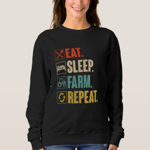 Sudadera Comer granjero de repetición de la granja de sueño