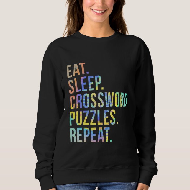 Sudadera Comer la boca cruda del sueño rompecabezas Repetir (Anverso)