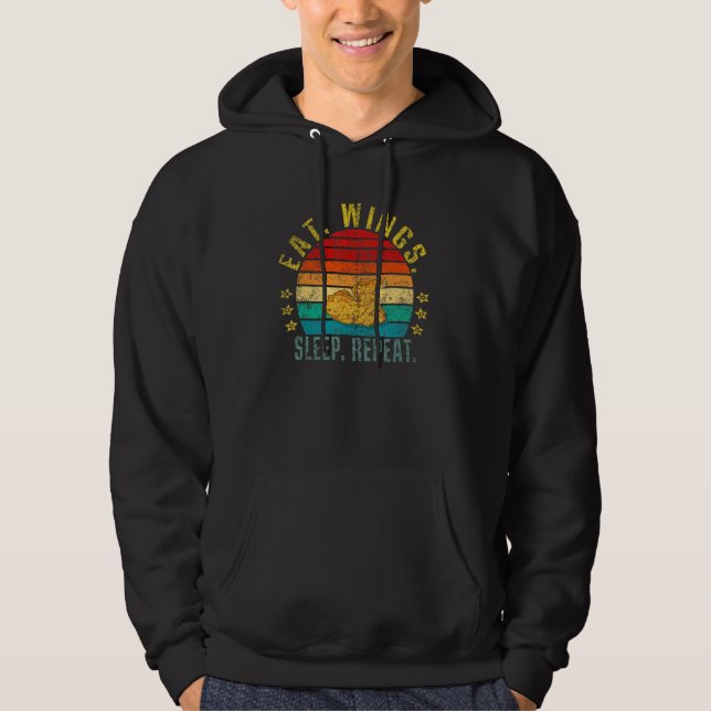 Sudadera Comer las alas del sueño Retro repetido (Anverso)