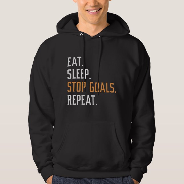 Sudadera Comer los objetivos de parada de sueño repetidos (Anverso)