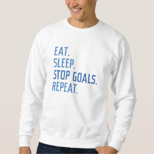 Sudadera Comer los objetivos de parada de sueño repetidos