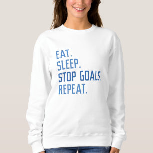 Sudadera Comer los objetivos de parada de sueño repetidos