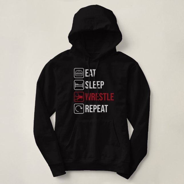 Sudadera Comer Lucha por el Sueño Repetir Mujeres Hombres M (Diseño del anverso)