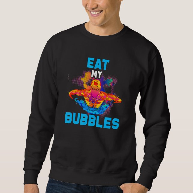 Sudadera Comer Mis Burbujas Funny Nadar (Anverso)