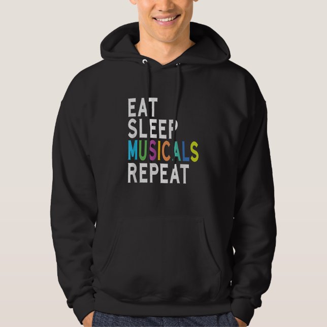 Sudadera Comer musicales de sueño repetidos, regalos que ac (Anverso)