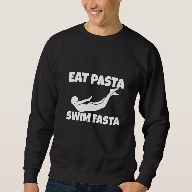 Sudadera Comer Pasta Nadar Más Rápido (Anverso)