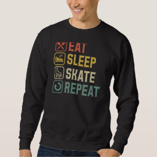 Sudadera Comer patineta de sueño Repetir Rollo de estilo vi