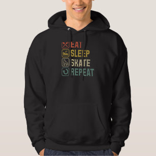 Sudadera Comer patineta de sueño Repetir Rollo de estilo vi