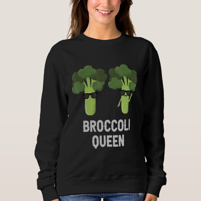 Sudadera Comer saludable Me Encanta Broccoli Queen Planta B (Anverso)