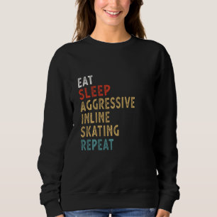 Sudadera Comer Sleep Agresivo Patinaje En Línea Repetir Fun