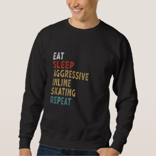 Sudadera Comer Sleep Agresivo Patinaje En Línea Repetir Fun
