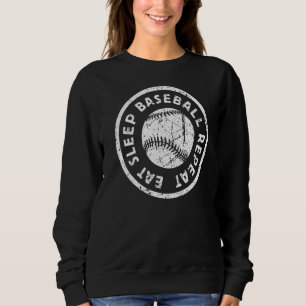 Sudadera Comer Sleep Béisbol Repetir la vida Deportes Mamá 