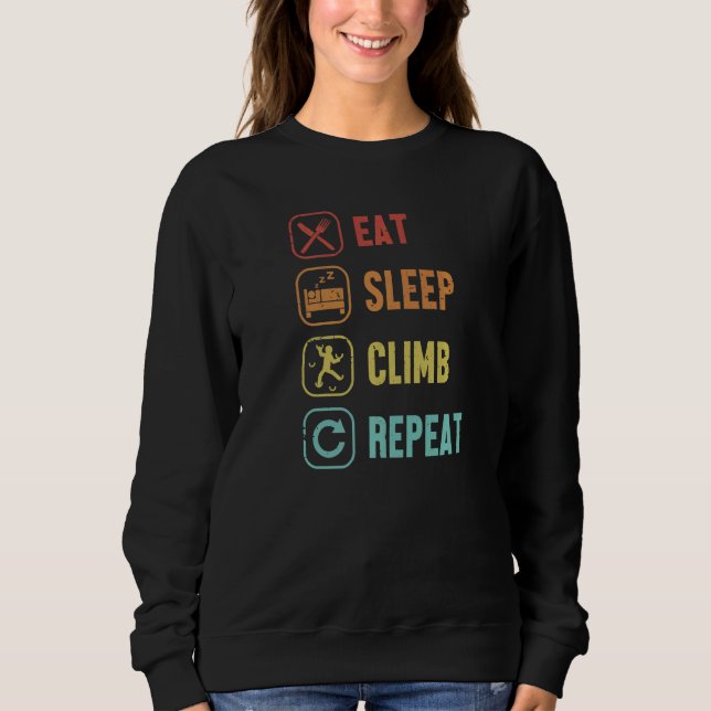 Sudadera Comer Sleep Climb Repetir el Boulding Indoor Speed (Anverso)