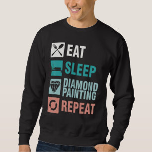 Sudadera Comer Sleep Diamond Pintura Artista de pintura de