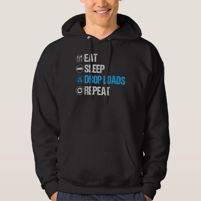 Sudadera Comer Sleep Drop Carga Repetir Camión (Anverso)