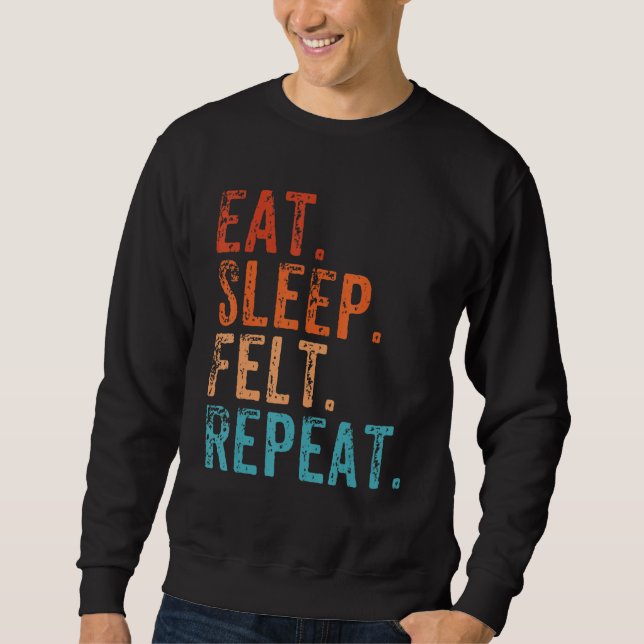 Sudadera Comer Sleep Felt Repetir la curiosa sensación de v (Anverso)