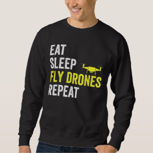Sudadera Comer Sleep Fly Drones Repetir Drone Pilot Quadcop
