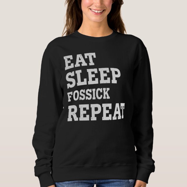 Sudadera Comer Sleep Fossick Repetir Sarcástico (Anverso)
