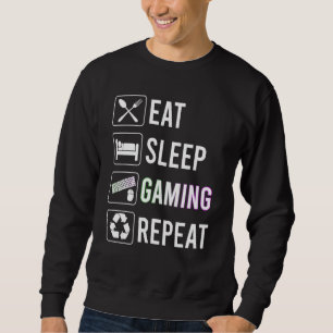 Sudadera Comer Sleep Gaming Repetir