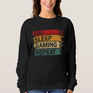 Sudadera Comer Sleep Gaming Repetir Videojuegos Boy Pla