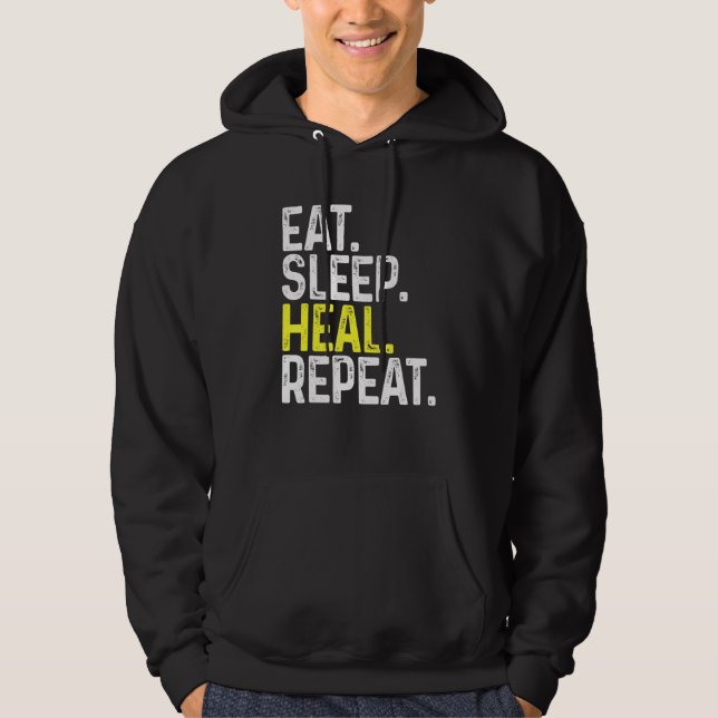 Sudadera Comer Sleep Heal Repetir Gaming Healer (Anverso)
