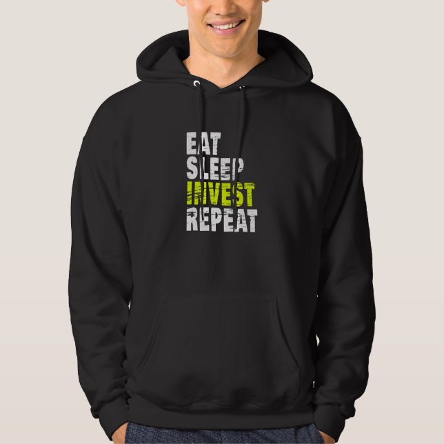 Sudadera Comer Sleep Invest Repetir Crypto Forex (Anverso)