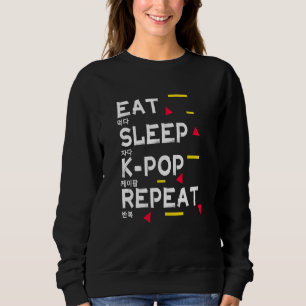 Sudadera Comer Sleep K Pop Repetir La Impresión Coreana Par