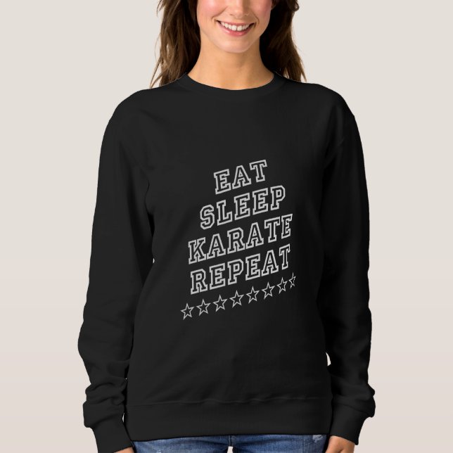 Sudadera Comer Sleep Karate Sarcástico (Anverso)