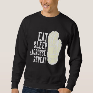 Sudadera Comer Sleep Lacrosse Repetir Niños Lax Equipo Depo