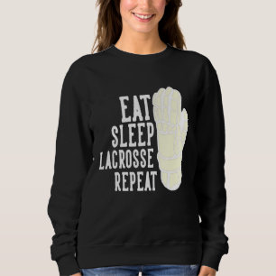Sudadera Comer Sleep Lacrosse Repetir Niños Lax Equipo Depo