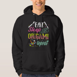 Sudadera Comer Sleep Origami Repetir Papel Crane Origami Ma