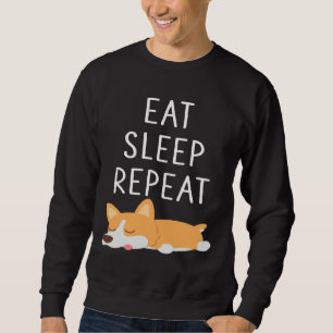 Sudadera Comer Sleep Repetir Corgi Corgi Amor Funny Corgi C