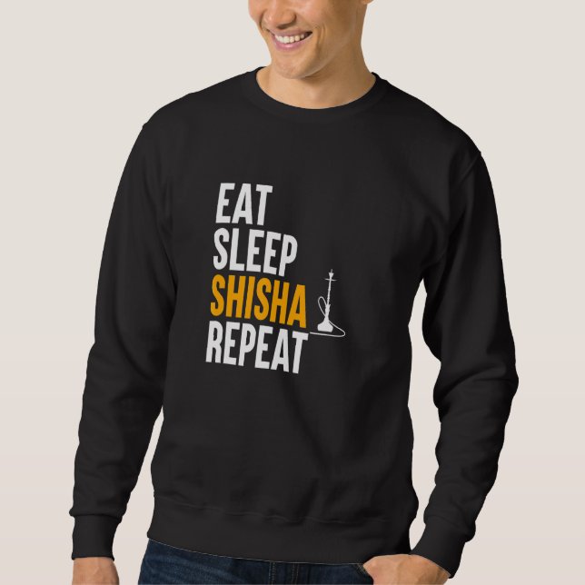 Sudadera Comer Sleep Shisha Repetir - Nuez de humo de tuber (Anverso)