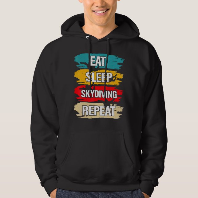 Sudadera Comer Sleep Skydiving Repetir (Anverso)