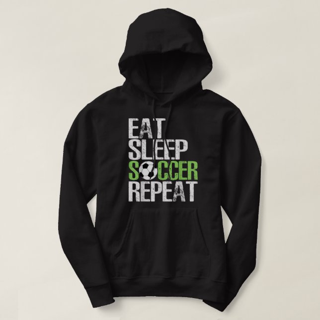 Sudadera Comer Sleep Soccer Repetir el regalo del jugador d (Diseño del anverso)